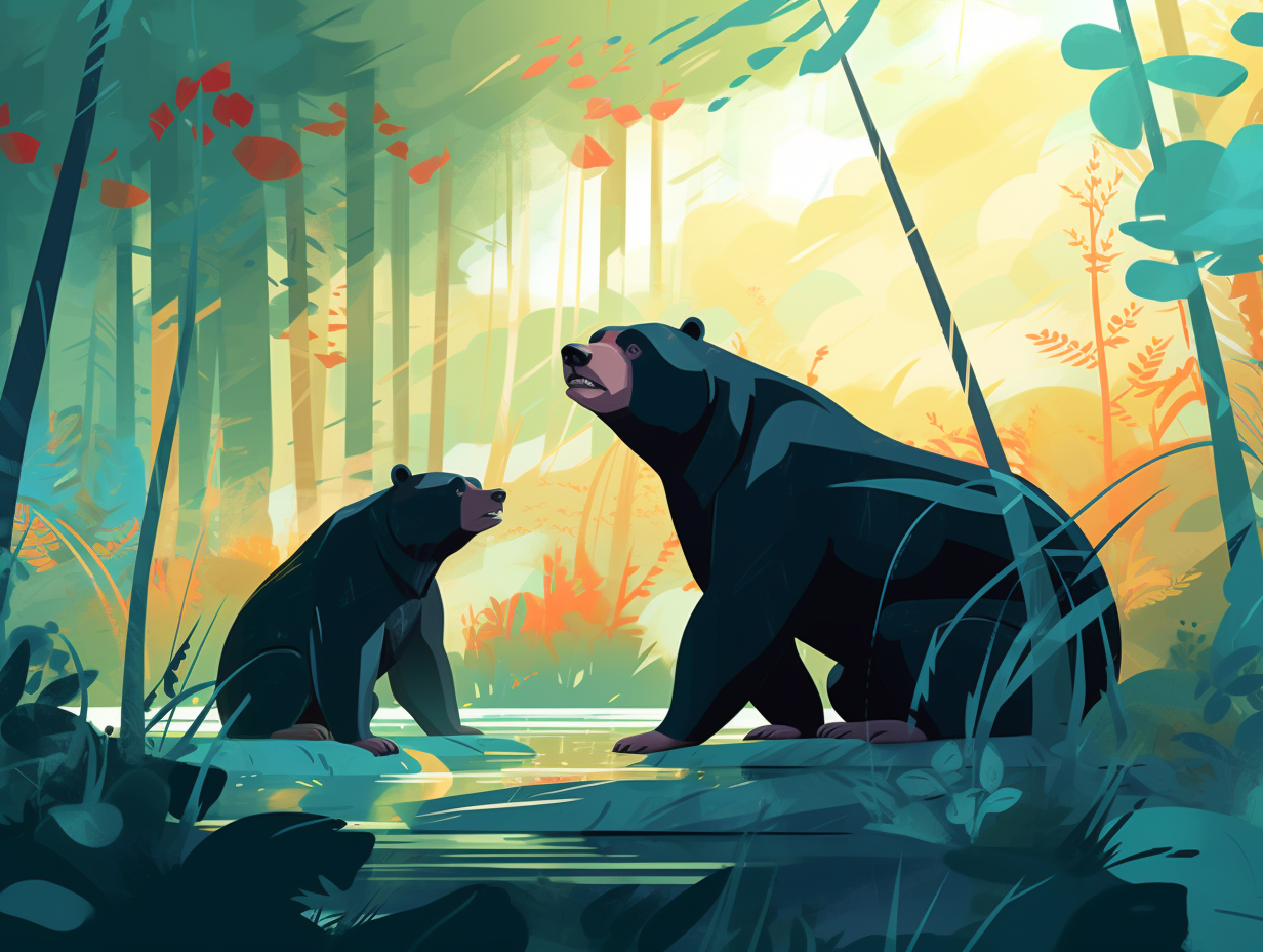 illustration of sun-bears