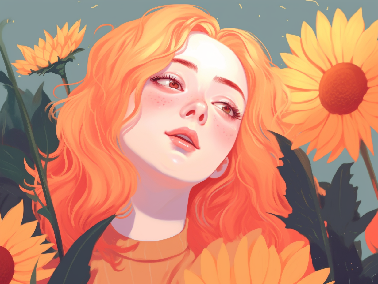 illustration of sunflowers