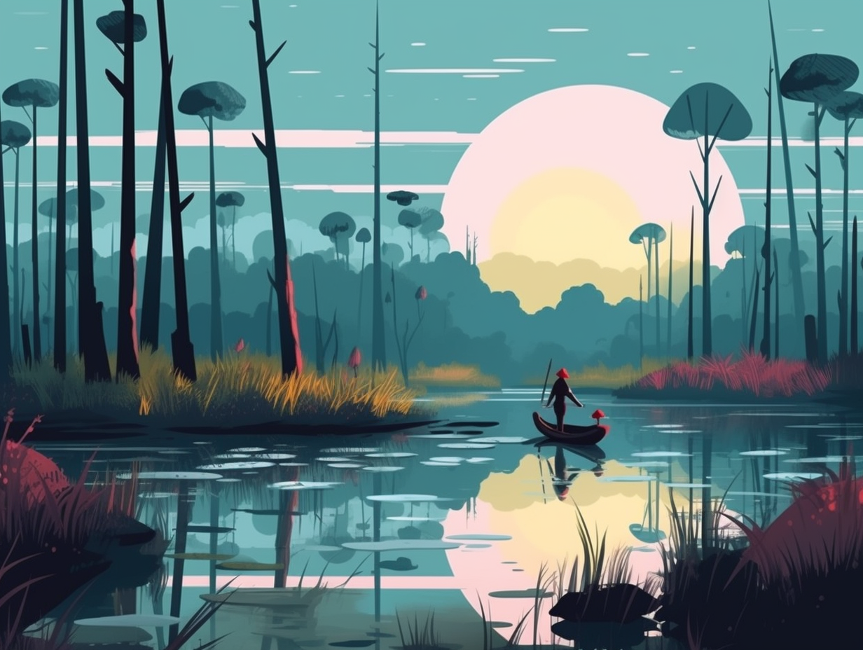 illustration of swamps