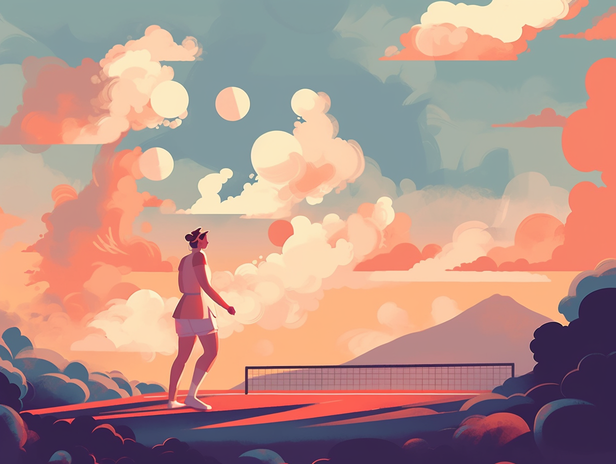 illustration of tennis