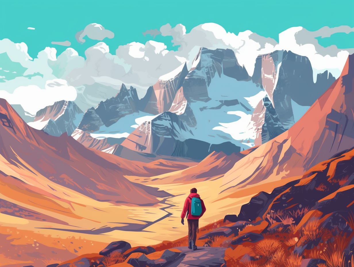 illustration of the-andes-mountains