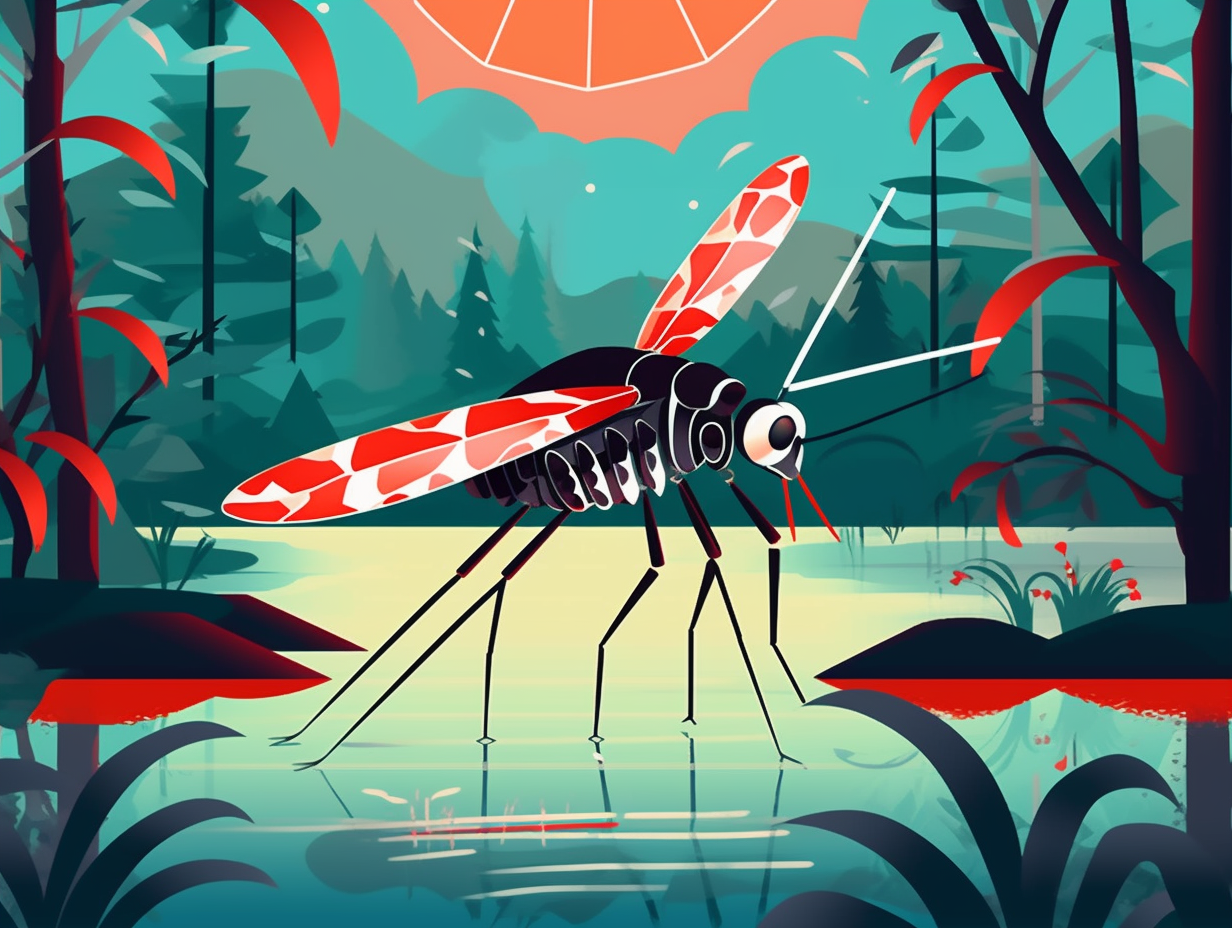 illustration of the-asian-tiger-mosquito