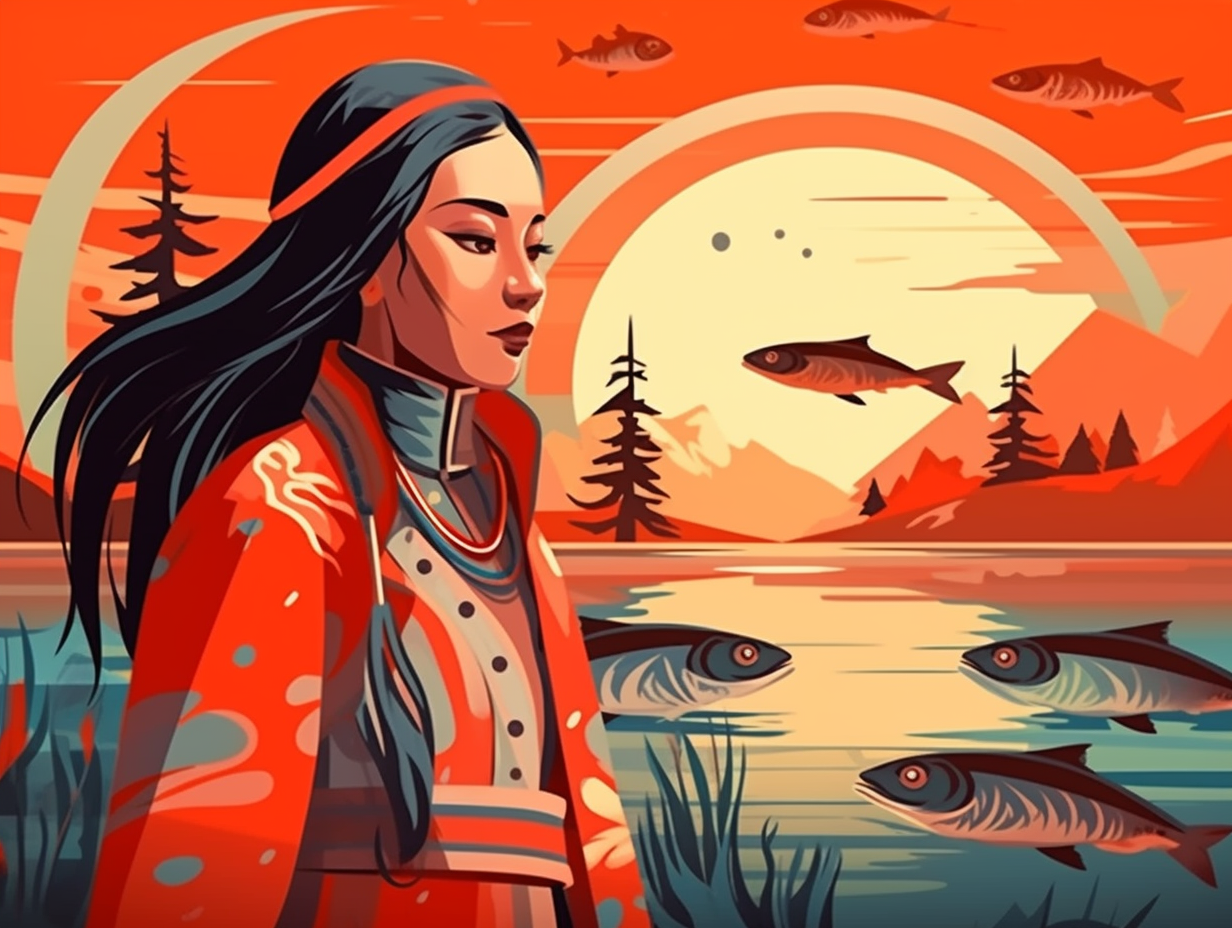 illustration of the-chinook-tribe