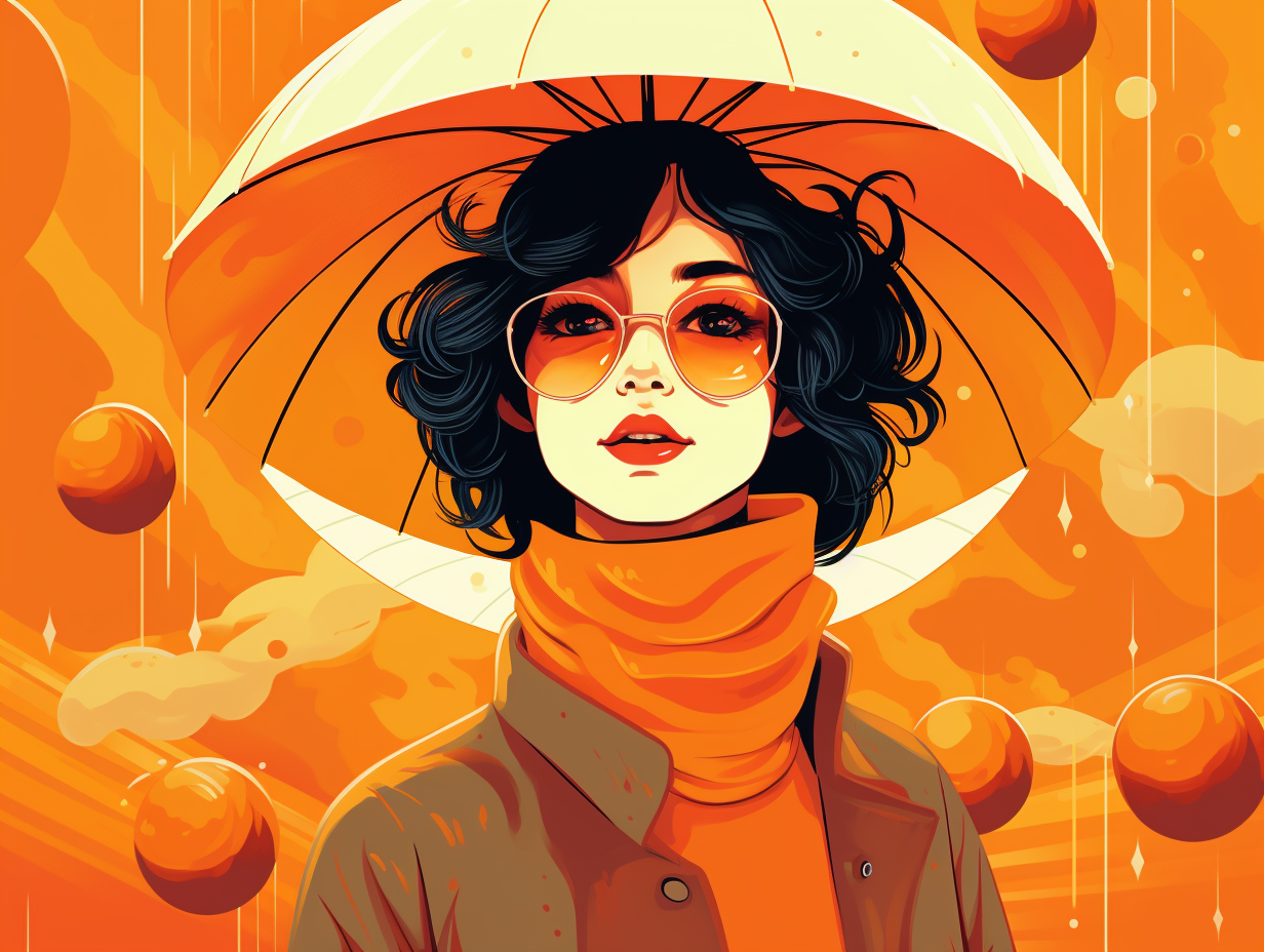illustration of the-color-orange