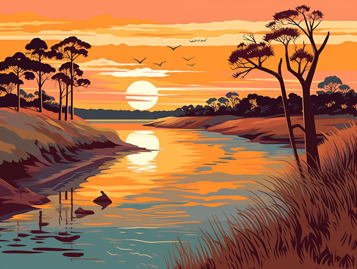 illustration of the-savannah-river