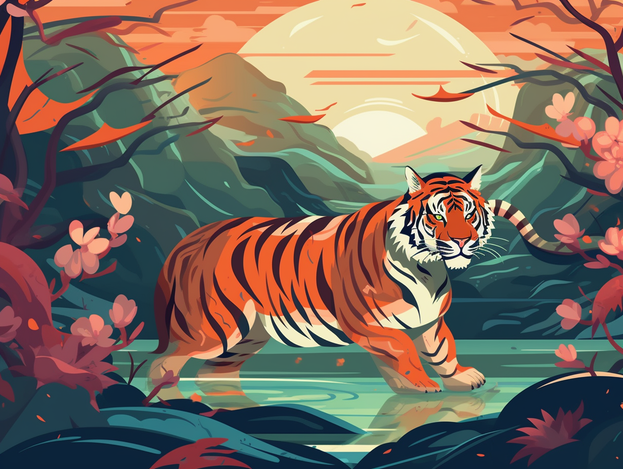 illustration of the-south-china-tiger