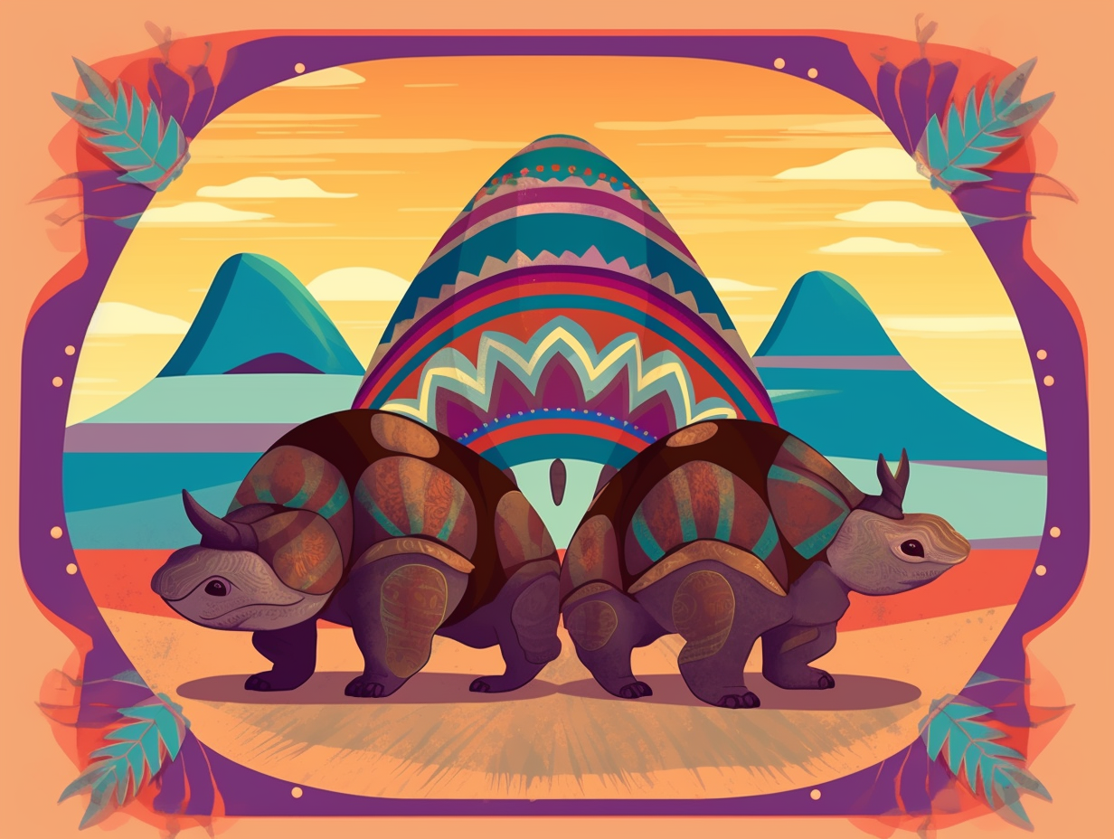 illustration of the-three-banded-armadillo