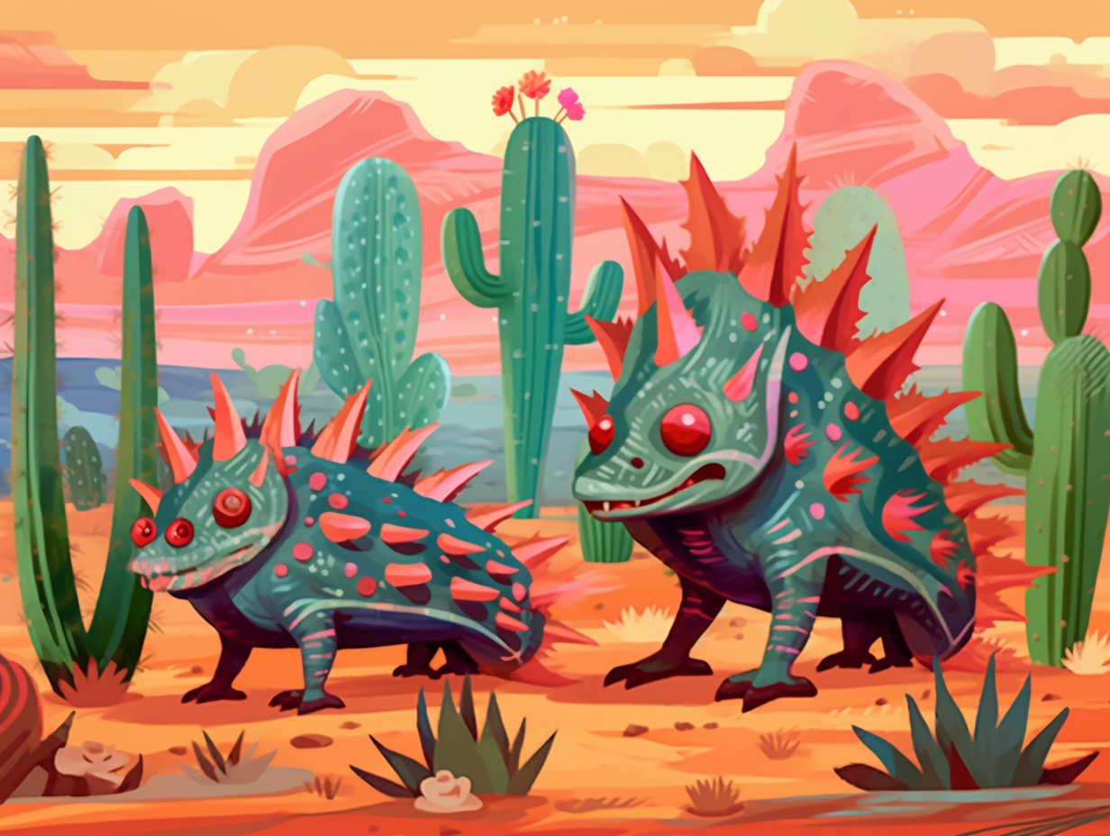 Water-Bending Spiky Lizards