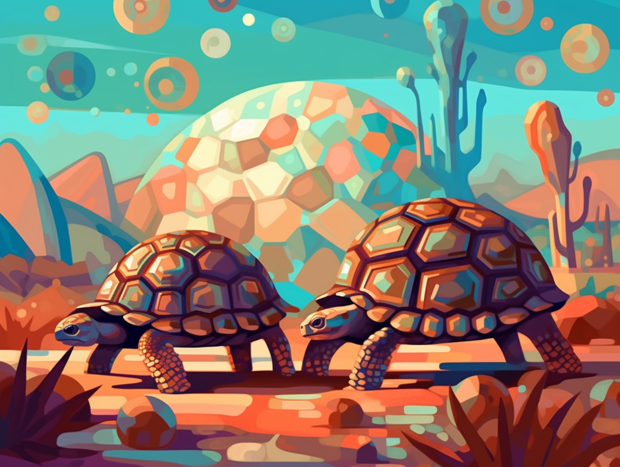 illustration of tortoises
