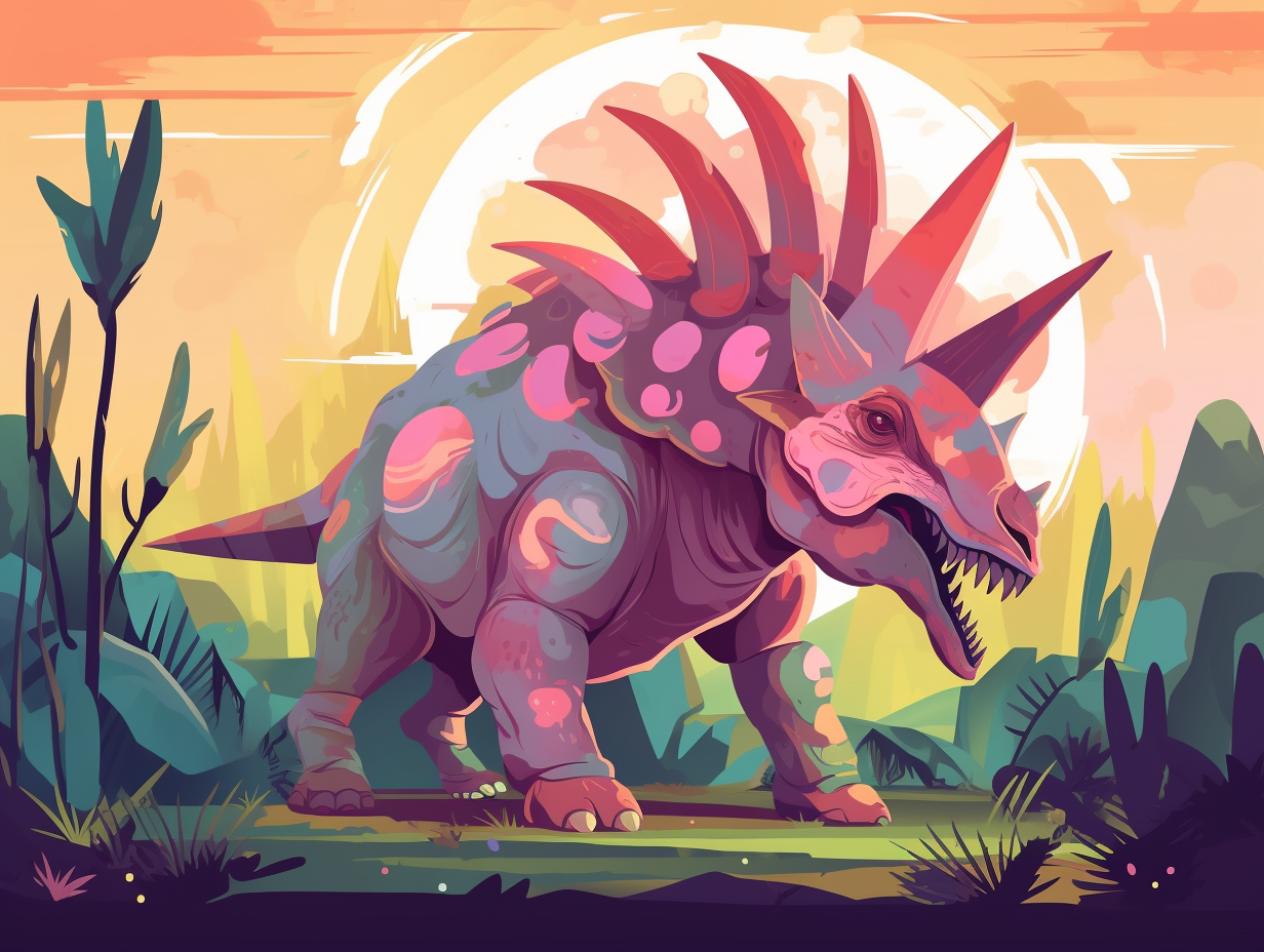 illustration of triceratops