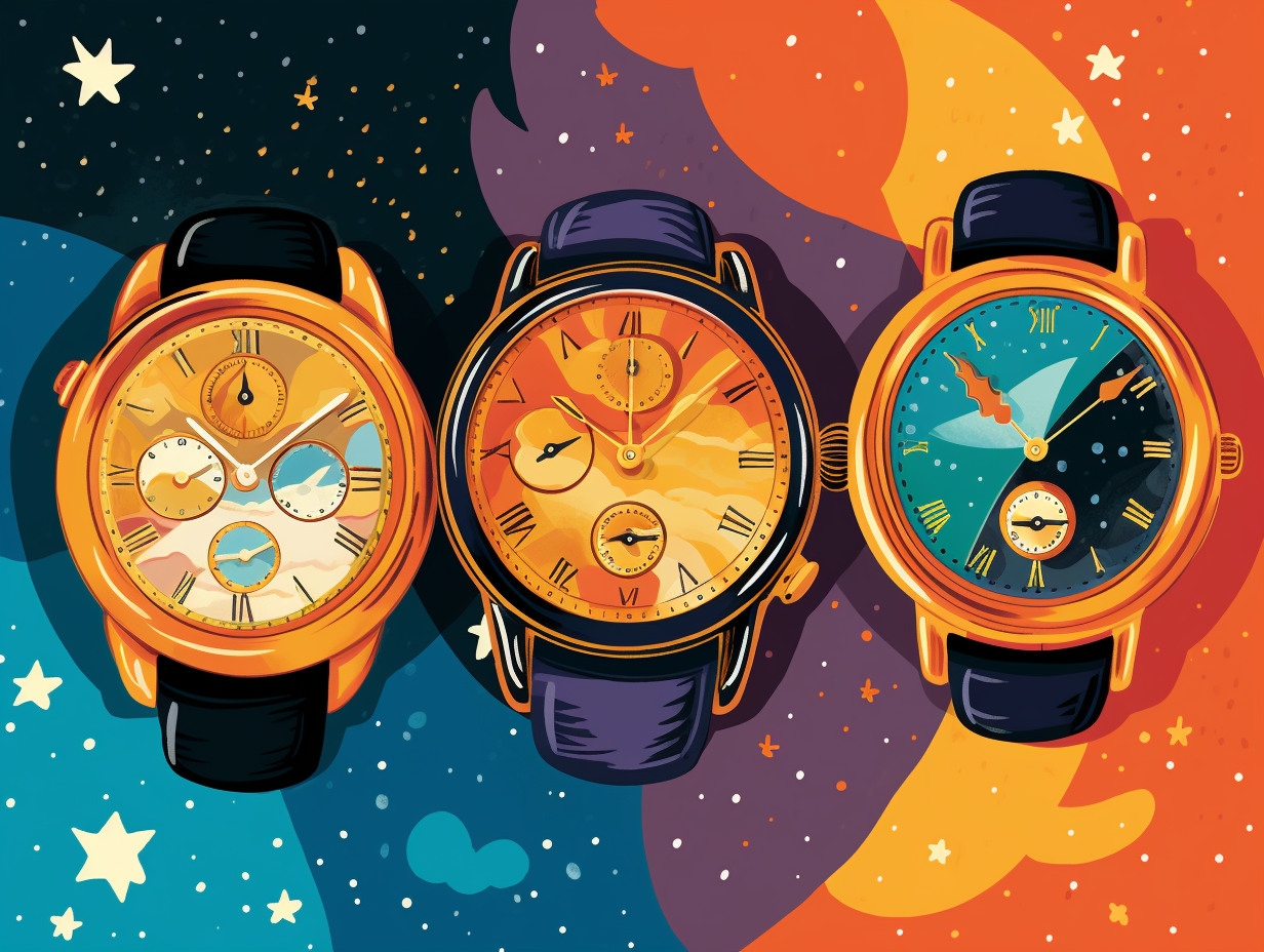 illustration of watches
