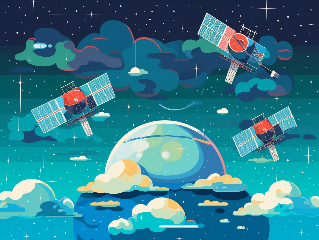 illustration of weather-satellites