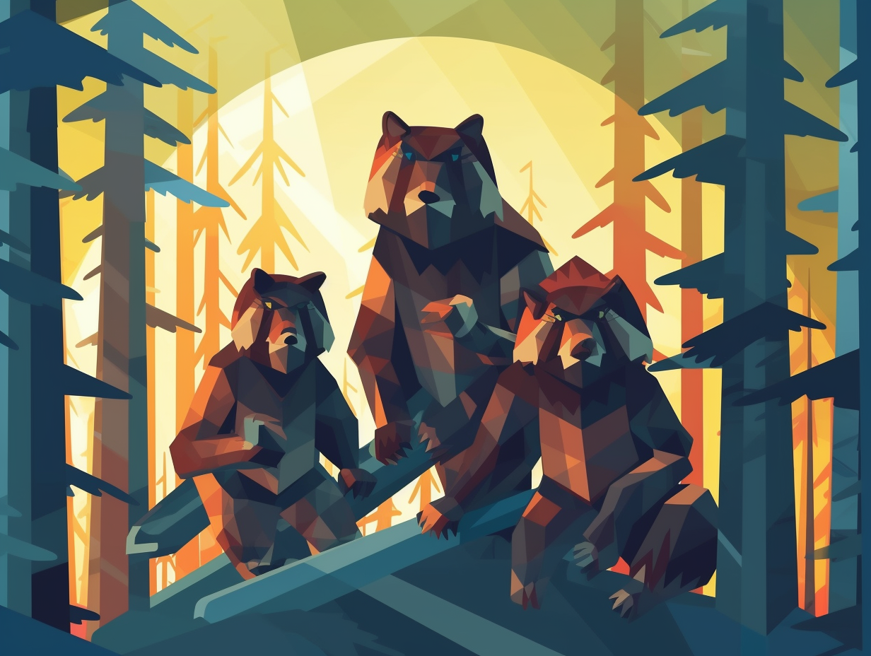 illustration of wolverines